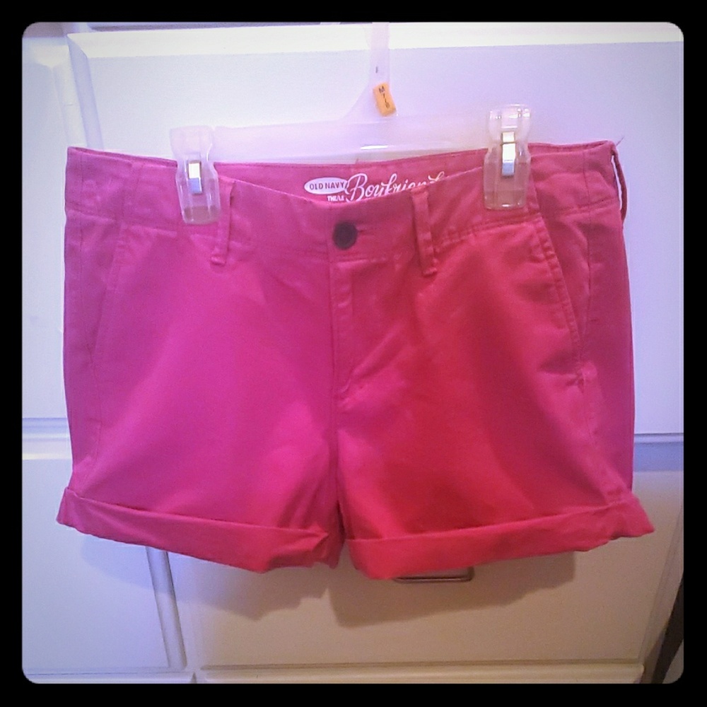 Hot pink Old Navy Boyfriend shorts